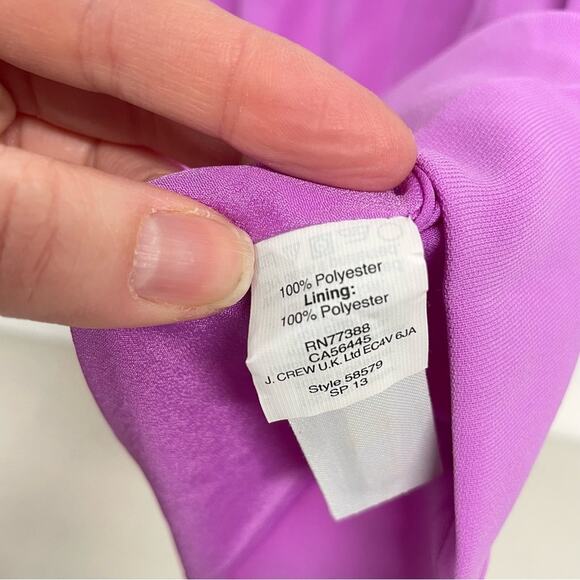 J Crew Purple Sleeveless Fit & Flare Mini Dress Womens 4 Classic Lavender Preppy - Picture 4 of 10